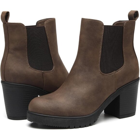 Tyndall Ankle Boot Women Brown Polyurethane Low Heel - Picture 2 of 6